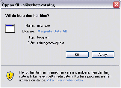 Säkerhetsvarningen i Windows